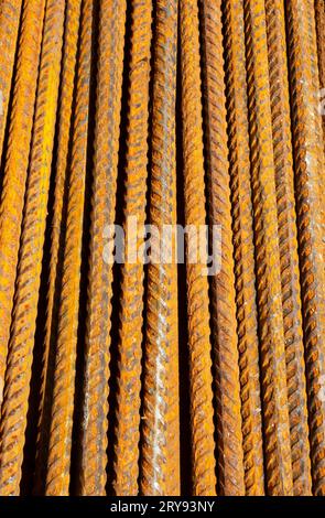 Iron bars, structural steel, iron, metal, structure, construction, building material Stock Photo