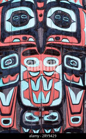 Indian painting, Haines, Chilkat River Valley, Alaska, USA Stock Photo