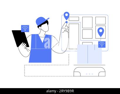 Navigation system abstract concept vector illustration. Stock Vector