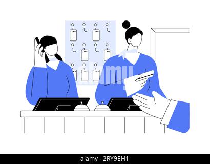 Receptionist abstract concept vector illustration. Stock Vector