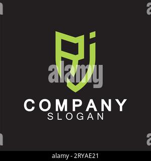 Alphabet Letters RJ or JR business logo design Stock Vector