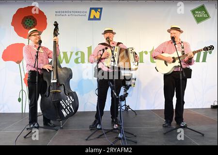 Vienna, Austria. September 28, 2023. Austrian folk musicians Stock Photo