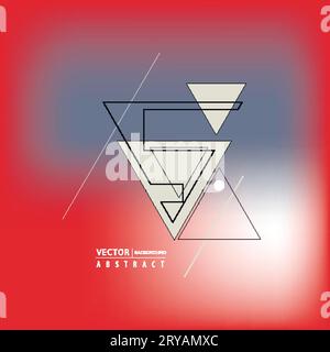 Abstract geometry lines pattern. Vector technology element line. Minimalist design shapes background with triangles Stock Vector