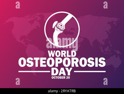 World Osteoporosis Day Vector illustration. Suitable for poster, banner, greeting card Stock Vector