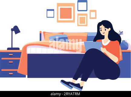 Hand drawn cute bed blue time pajama pants seamless vector pattern. Adorable  sleeping clothes with plaid for peaceful sleep background. Cozy pink and  Stock Vector Image & Art - Alamy
