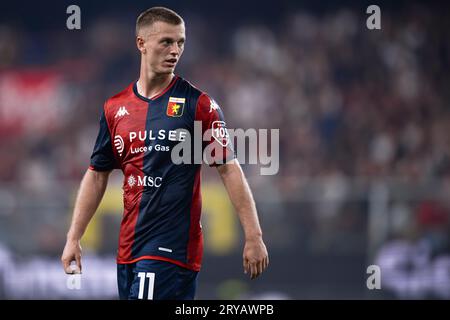 Albert Gudmundsson of Genoa CFC looks on during the Serie A football match  between Genoa CFC and AS Roma Stock Photo - Alamy