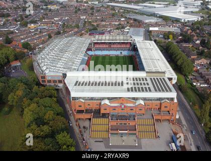 Birmingham, UK. 30th Sep, 2023. Aerial view of Villa Park ahead of the Premier League match at Villa Park, Birmingham. Picture credit should read: Gary Oakley/Sportimage Credit: Sportimage Ltd/Alamy Live News Stock Photo