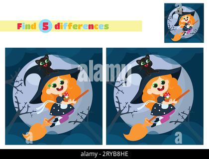 Find differences game for children. Black and white educational activity  with cute crab, sponge, sea landscape. Ocean life line puzzle for kids with  b Stock Vector Image & Art - Alamy