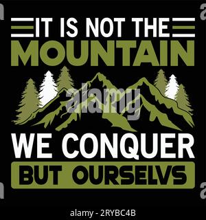 MOUNTAIN T SHIRT DESIGN  if you want you can use it for other purpose like mug design,  sticker design, water bottle design and etc Stock Vector