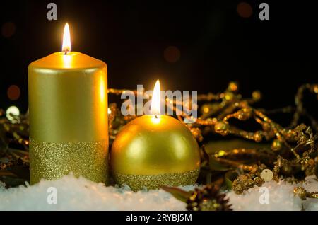 Christmas candles Stock Photo