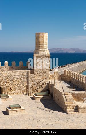 Heraklion, Crete - Greece - September 21st, 2023: The Koules Fortress, completed in 1540, in Heraklion, Greece. Stock Photo