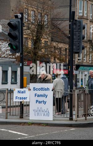 Rutherglen, Scotland UK. September 30th, 2023: Cabaret against the hate speech protesting against the Scottish Family Party on Rutherglen main street. Stock Photo