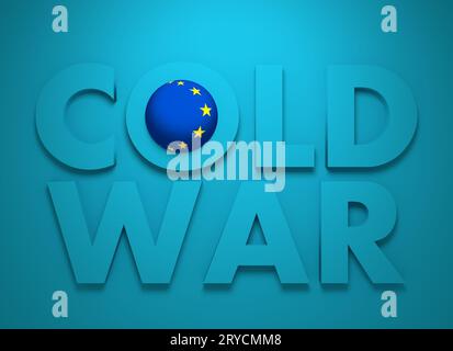 Russia confrontation European Union concept Cold War Stock Photo