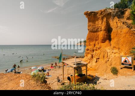 Es Bol Nou is one of the natural beaches of the island of Ibiza. High quality photo Stock Photo