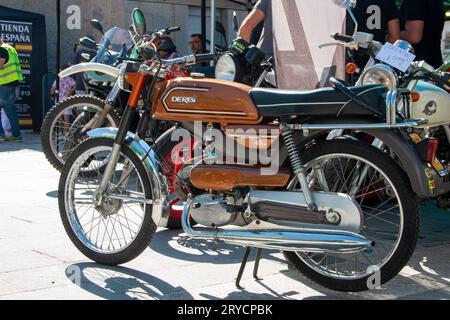 1st Alpedrete biker concentration 'AD PETRUM' Where motorcycles, music concerts and people enjoying the biker atmosphere have been seen. Stock Photo