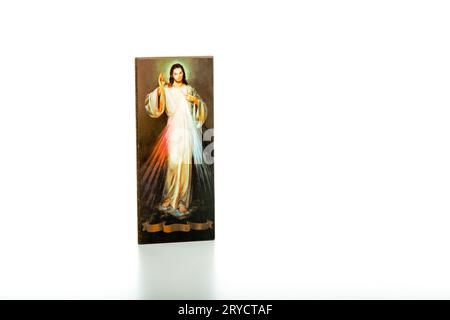 Merciful Jesus, I trust in You image on white isolated icon Stock Photo