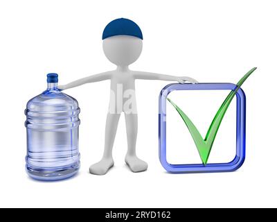 Big bottle 5 liters of water, isolated on a white background. 3d render  Stock Photo by ©Kodochigov 118601264