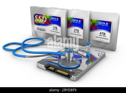 Ssd and stethoscope Stock Photo