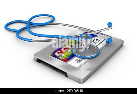 Ssd and stethoscope Stock Photo