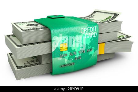 Wallet in the form of a credit card Stock Photo