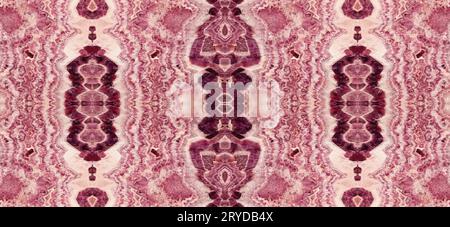 Fractal of pink red Rhodochrosite stone close up Stock Photo