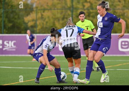 RSC ANDERLECHT VS CLUB YLA Lore Jacobs (9) of Anderlecht pictured during a  female soccer game