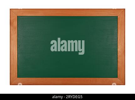 Green school chalkboard isolated on white Stock Photo