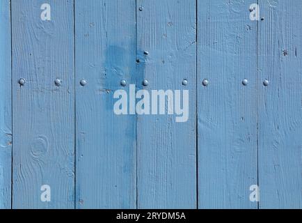 Blue vintage painted wooden panel background Stock Photo