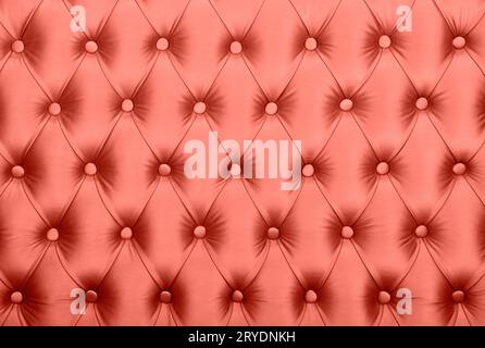 Pink capitone tufted fabric upholstery texture Stock Photo