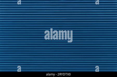 Indigo blue horizontal roller shutter blinds Stock Photo
