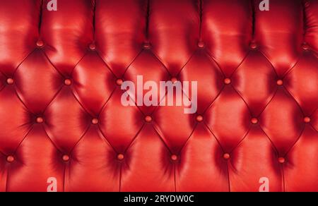 Red leather capitone background texture Stock Photo