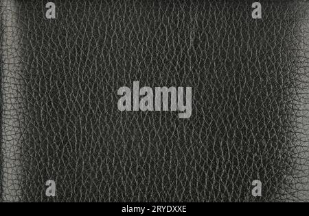 Background texture of black natural leather grain Stock Photo