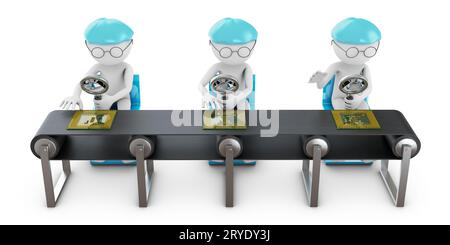 Chip on the assembly line Stock Photo
