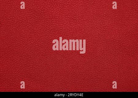 Background texture of red natural leather grain Stock Photo