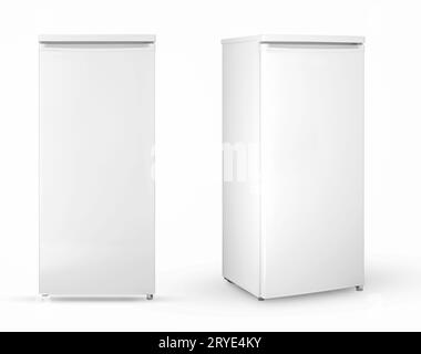 Household refrigerator on a white background Stock Photo