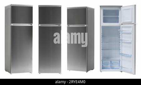 Household refrigerator on a white background Stock Photo