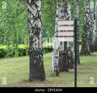 Blank billboard signs in the park Stock Photo - Alamy