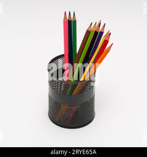 Pencils on white background Stock Photo