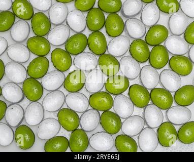 Round plastic pebbles Stock Photo