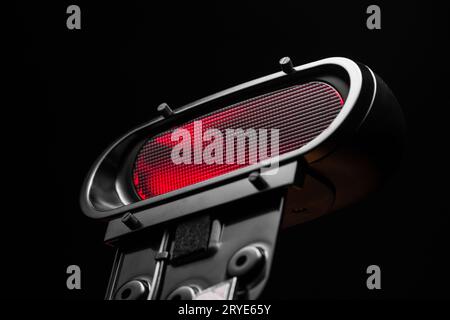A car headlight on a black background Stock Photo