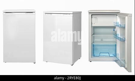 Household refrigerator on a white background Stock Photo