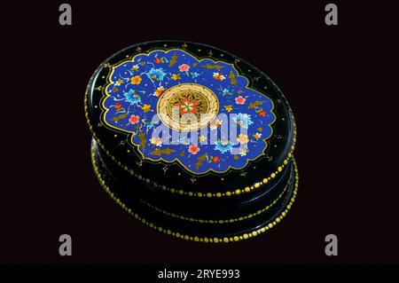 Oriental box on a black background Stock Photo
