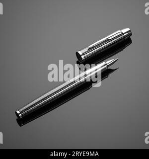 Pen on black background Stock Photo