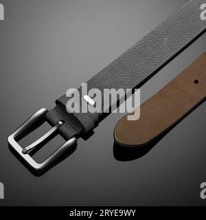Belt on black background Stock Photo