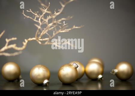 Christmas tree ball shaped toys Stock Photo