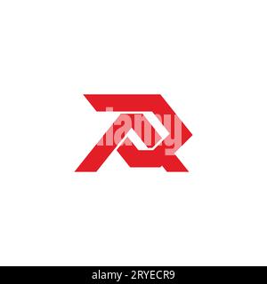 letter ar arrow simple geometric overlap logo vector Stock Vector