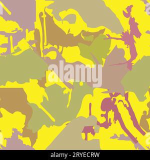 yellow camo rough colorful seamless pattern vector Stock Vector