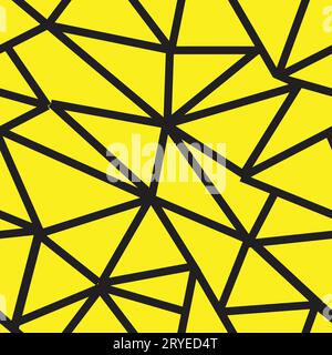 triangles lines yellow seamless pattern simple vector Stock Vector