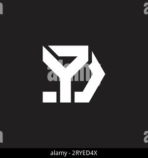 letter yd motion geometric simple logo vector Stock Vector