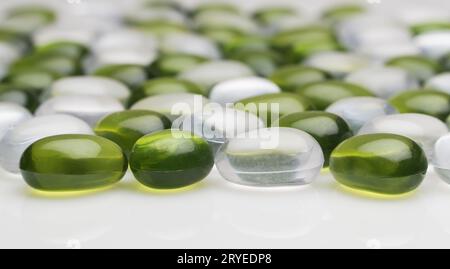 Round plastic pebbles Stock Photo